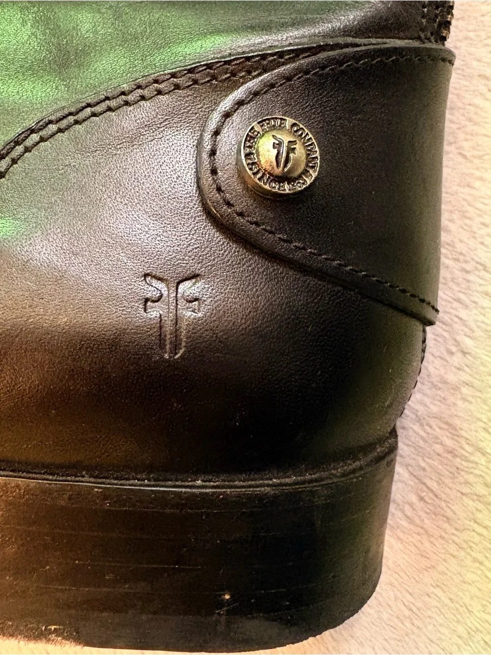 Frye Melissa 3471368 Black Leather Knee High Classic Riding Boots Sz 10